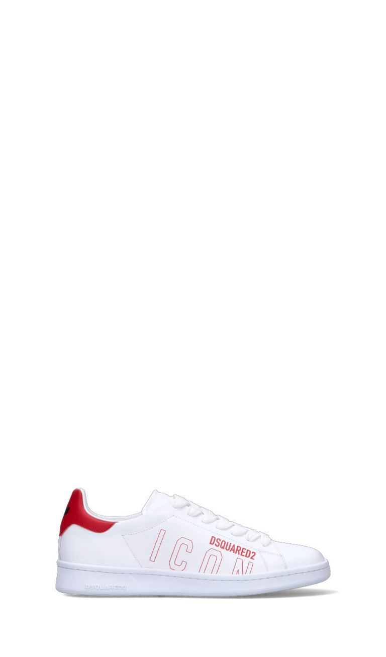 DSQUARED2 Sneaker uomo bianca/rossa in pelle