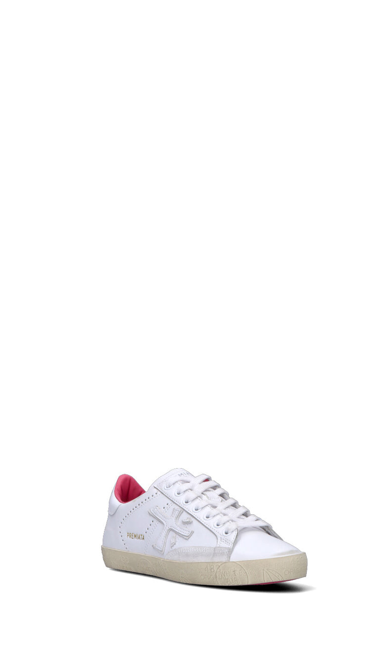 PREMIATA Sneaker donna bianca/rosa in pelle