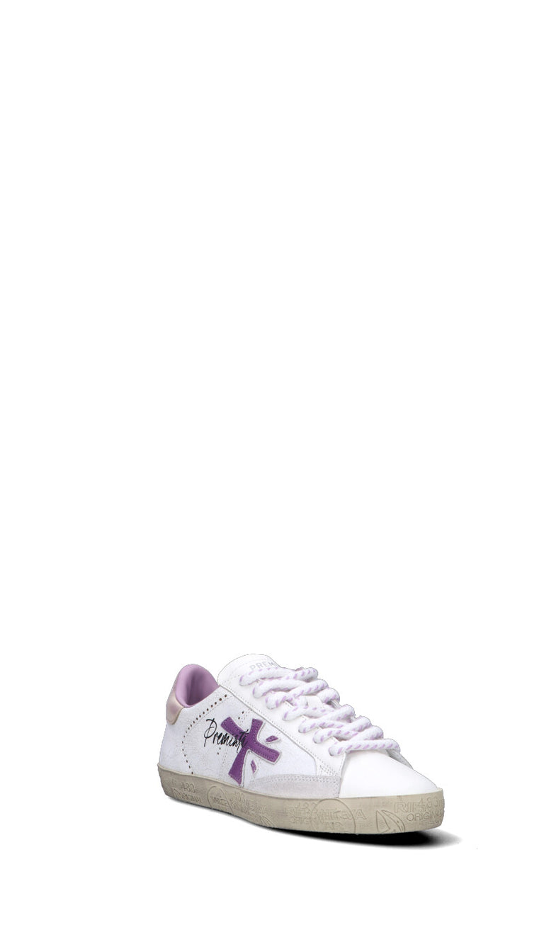 PREMIATA Sneaker donna bianca/viola in pelle