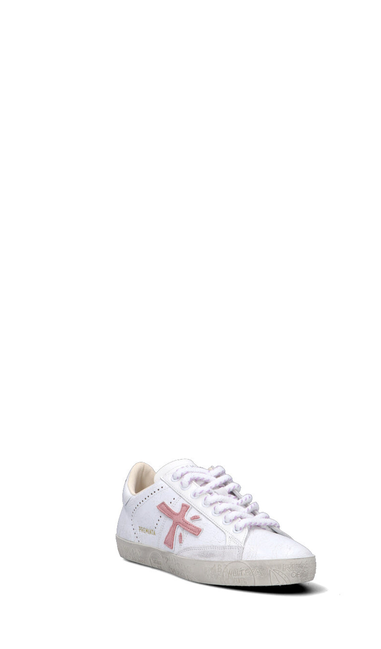 PREMIATA Sneaker donna bianca/rosa in pelle