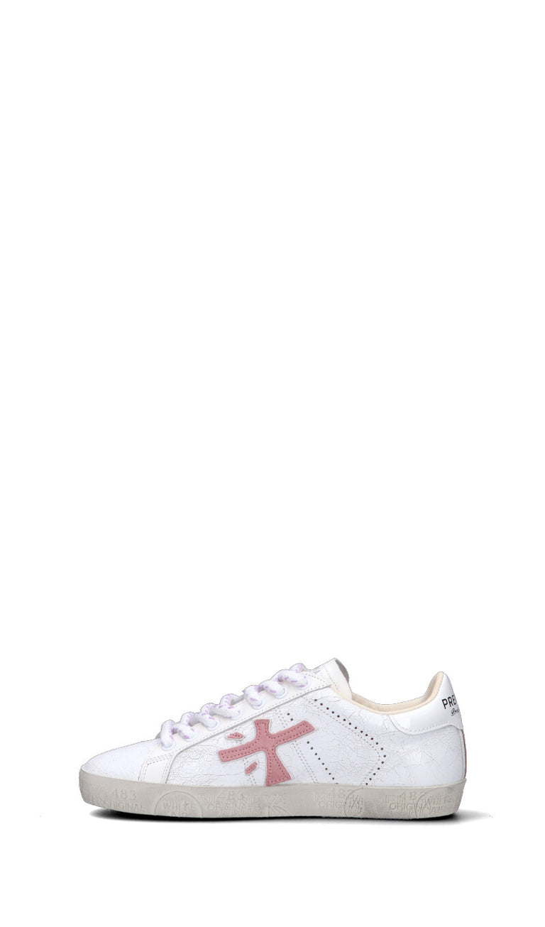 PREMIATA Sneaker donna bianca/rosa in pelle