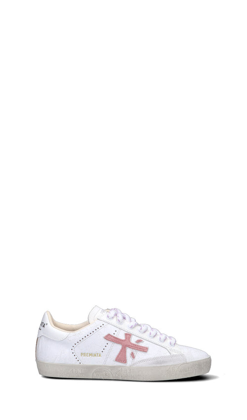 PREMIATA Sneaker donna bianca/rosa in pelle