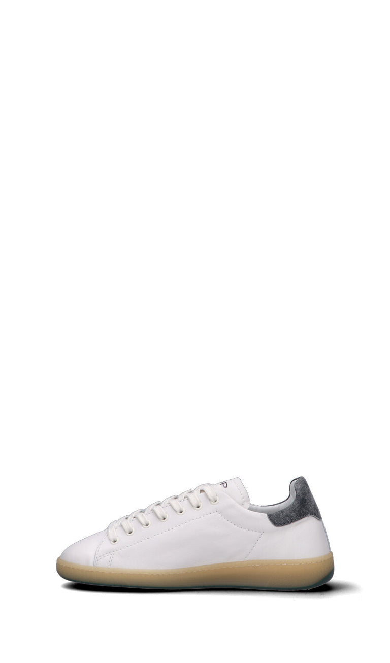 ED PARRISH Sneaker uomo bianca/marrone in pelle