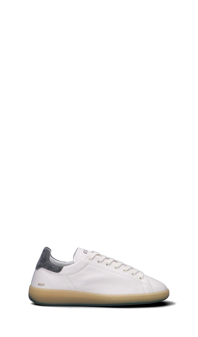 ED PARRISH Sneaker uomo bianca/marrone in pelle