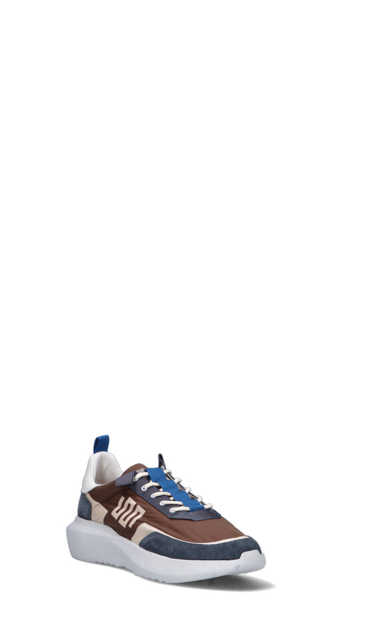 ESSEUTESSE Sneaker uomo blu/marrone in suede