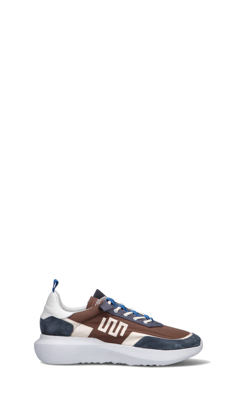 ESSEUTESSE Sneaker uomo blu/marrone in suede