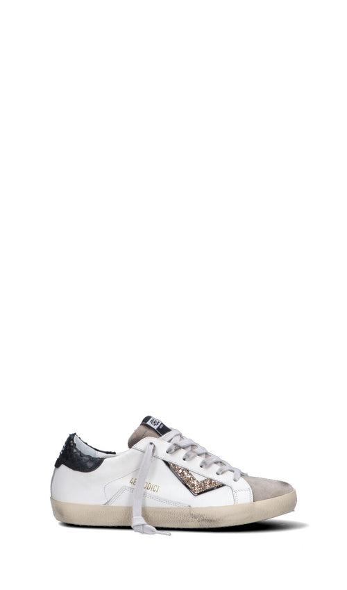 QUATTROBARRADODICI Sneaker donna bianca in pelle