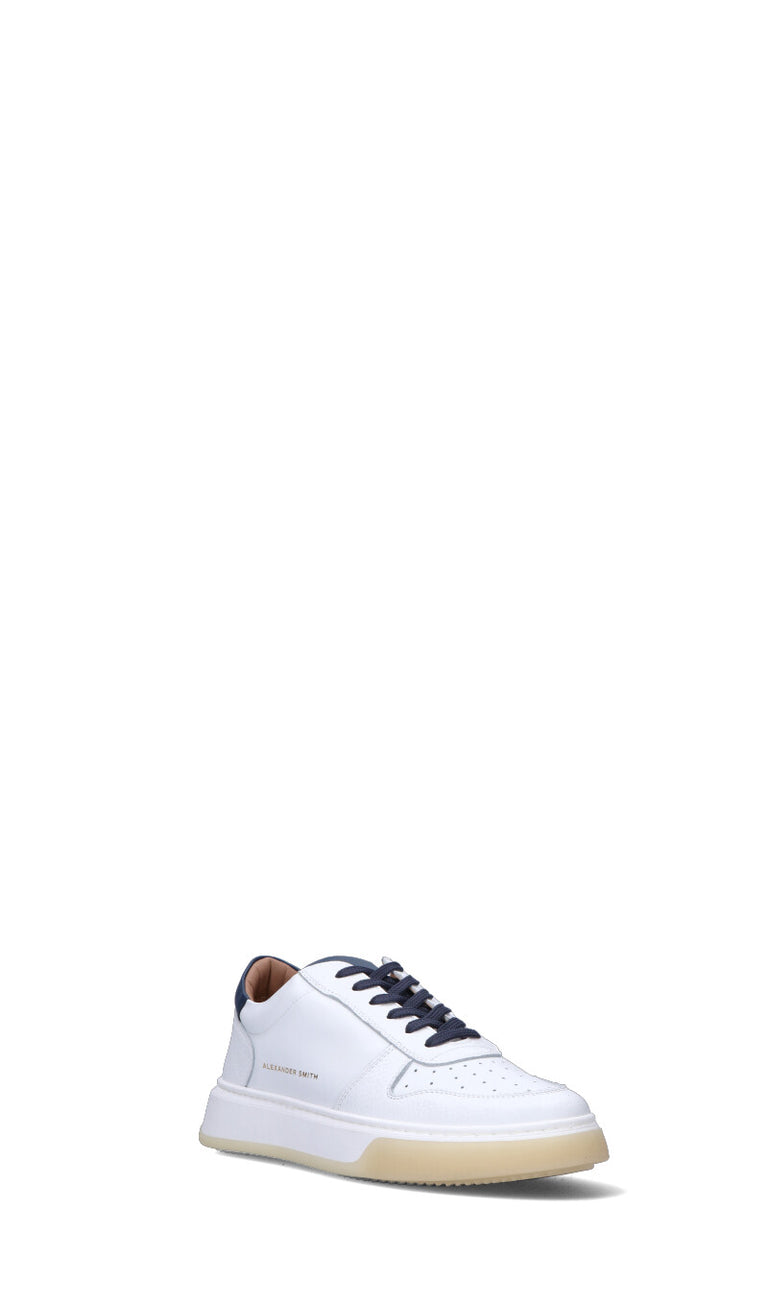 ALEXANDER SMITH Sneaker uomo bianca/blu in pelle