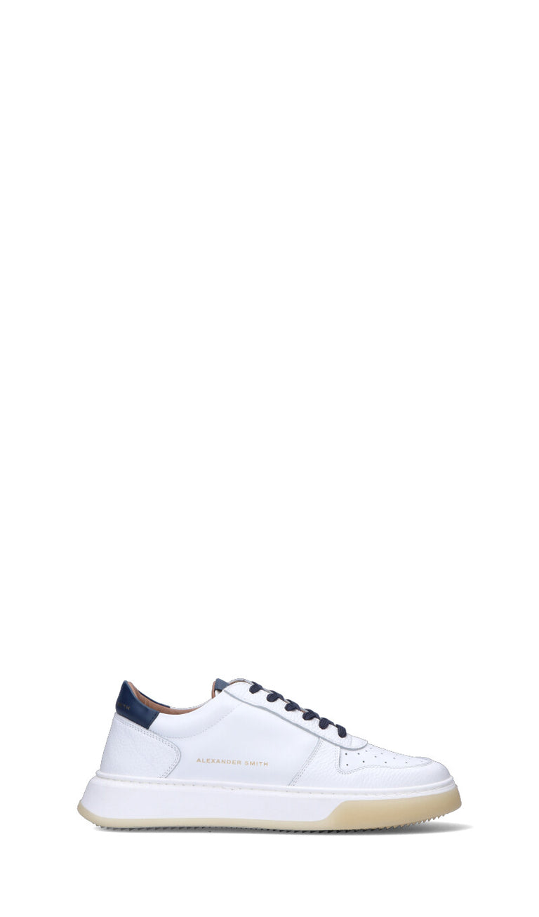 ALEXANDER SMITH Sneaker uomo bianca/blu in pelle