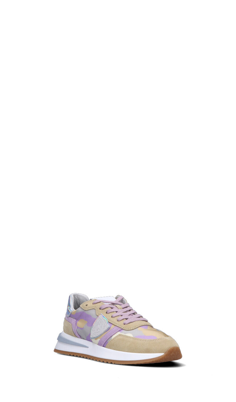 PHILIPPE MODEL Sneaker donna beige/lilla in pelle