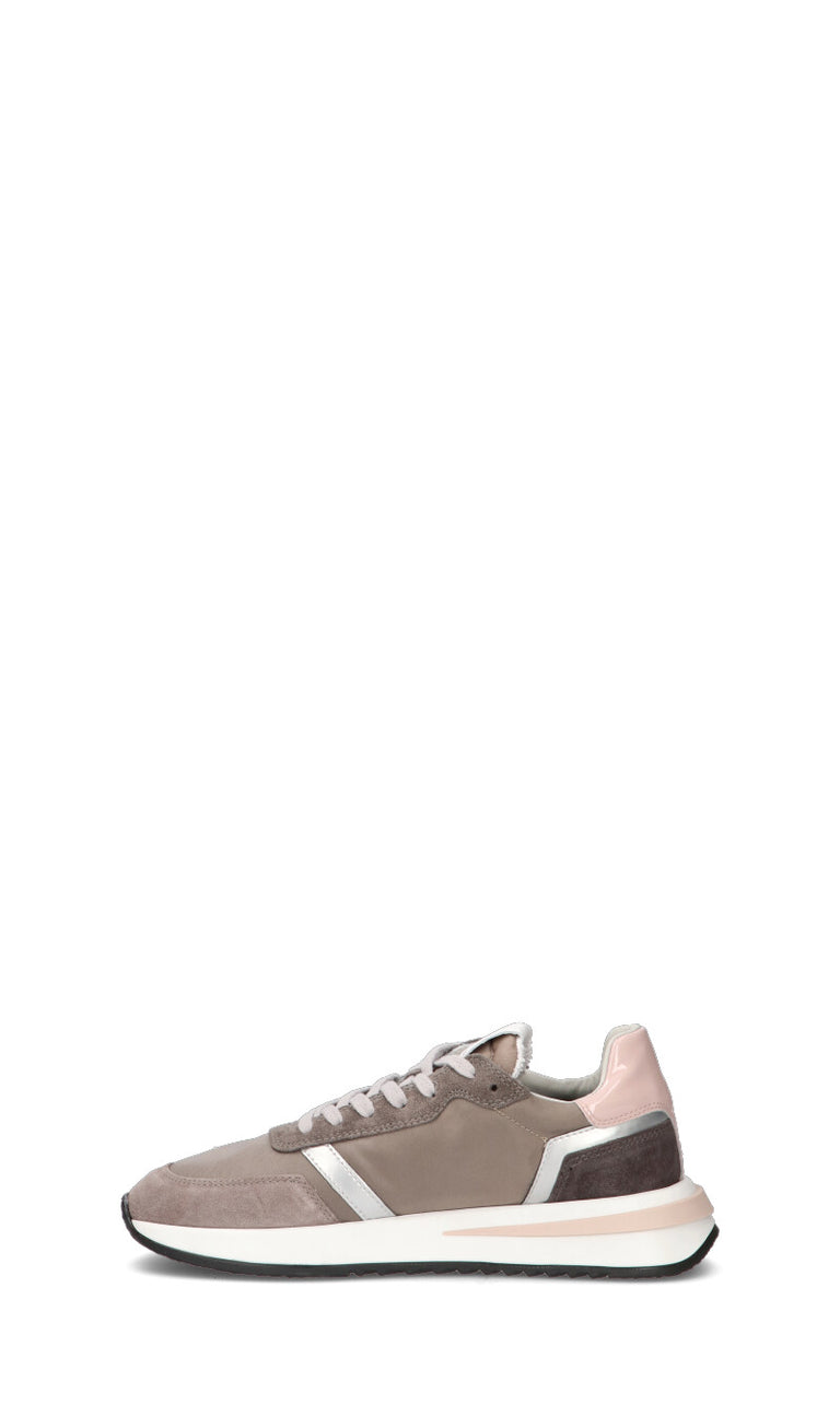 PHILIPPE MODEL Sneaker donna taupe/rosa in suede