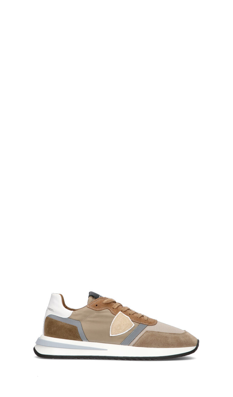 PHILIPPE MODEL Sneaker uomo beige/marrone in pelle