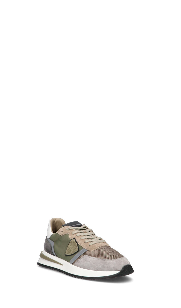 PHILIPPE MODEL Sneaker uomo verde militare in suede