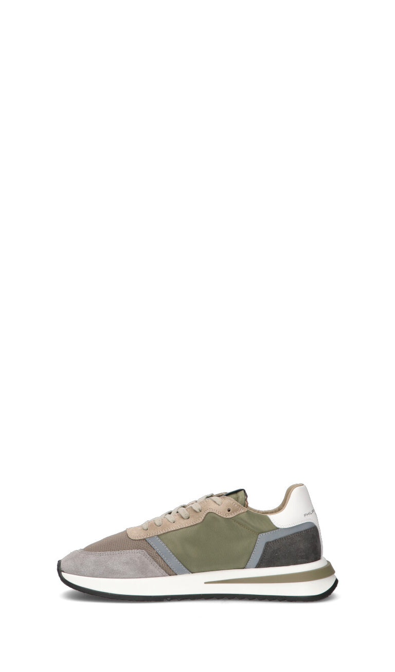 PHILIPPE MODEL Sneaker uomo verde militare in suede