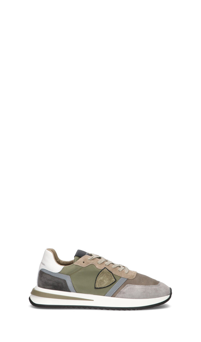 PHILIPPE MODEL Sneaker uomo verde militare in suede