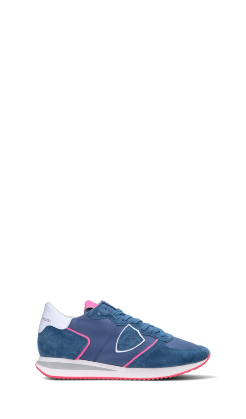 PHILIPPE MODEL Sneaker donna blu/rosa in suede