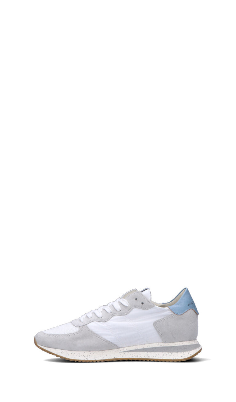 PHILIPPE MODEL Sneaker donna bianca/azzurra in pelle