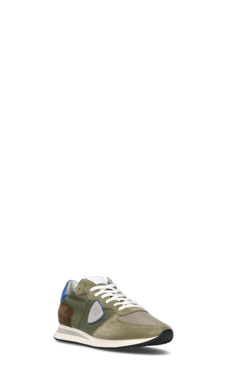 PHILIPPE MODEL Sneaker uomo verde/blu in suede