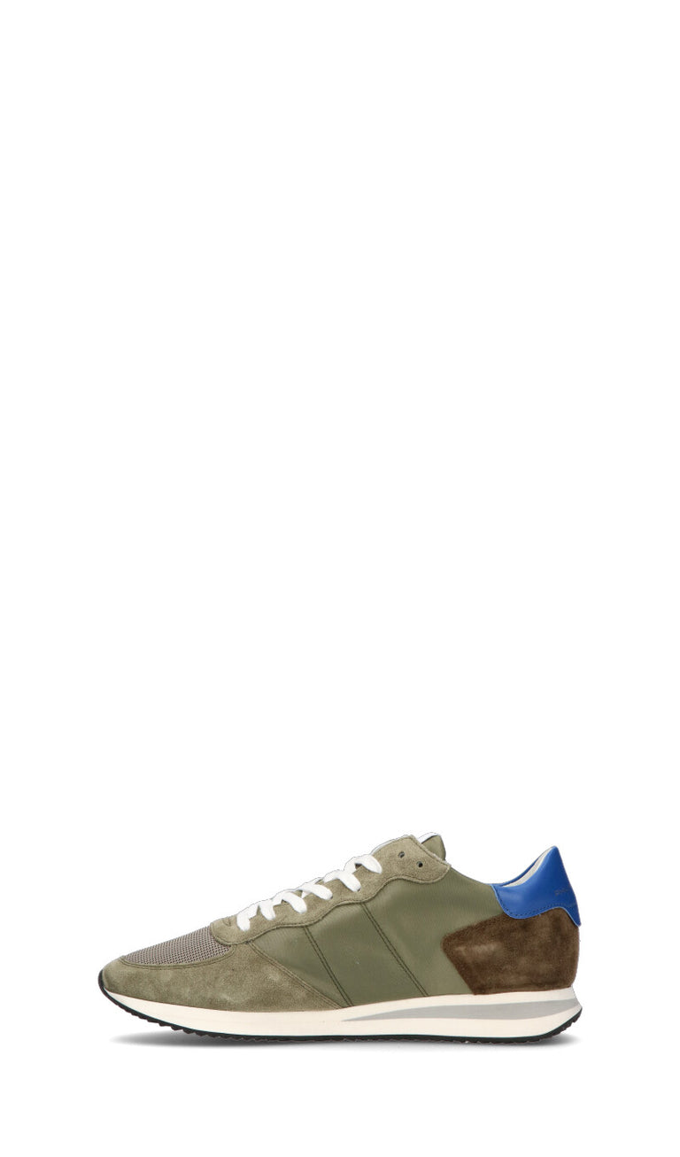 PHILIPPE MODEL Sneaker uomo verde/blu in suede