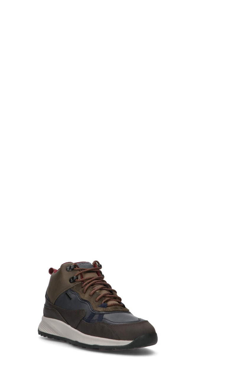 GEOX Sneaker uomo blu/verde/marrone in pelle