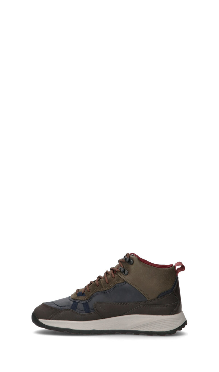 GEOX Sneaker uomo blu/verde/marrone in pelle