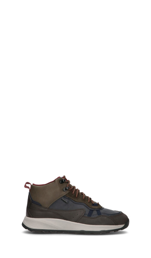 GEOX Sneaker uomo blu/verde/marrone in pelle