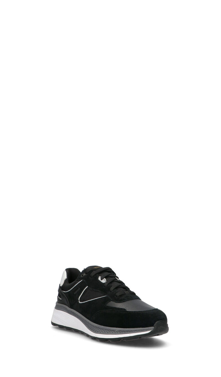 GEOX Sneaker uomo nera/bianca in pelle