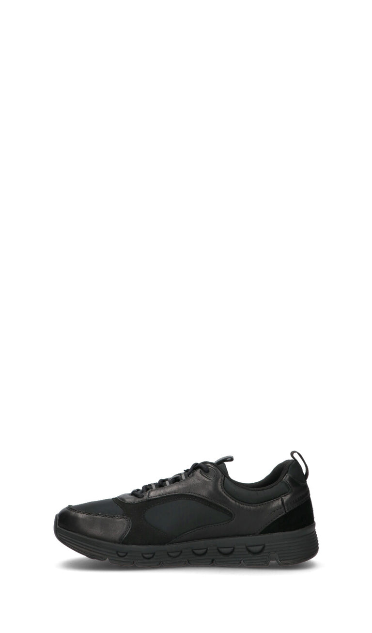 GEOX Sneaker uomo nera in suede