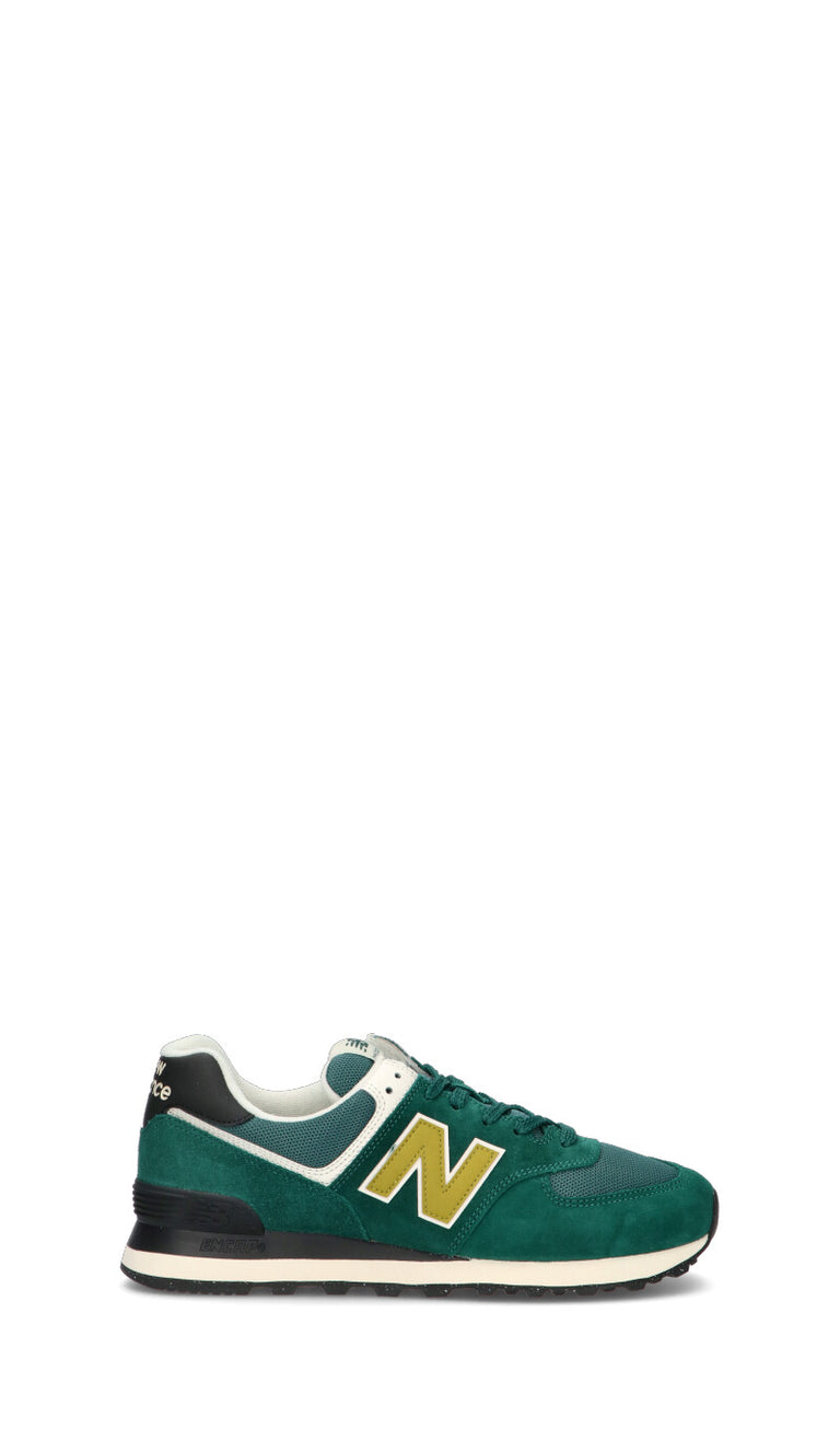 NEW BALANCE 574 Sneaker uomo verde in suede