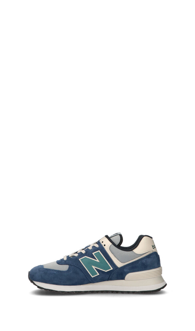 NEW BALANCE 574 Sneaker uomo blu in suede