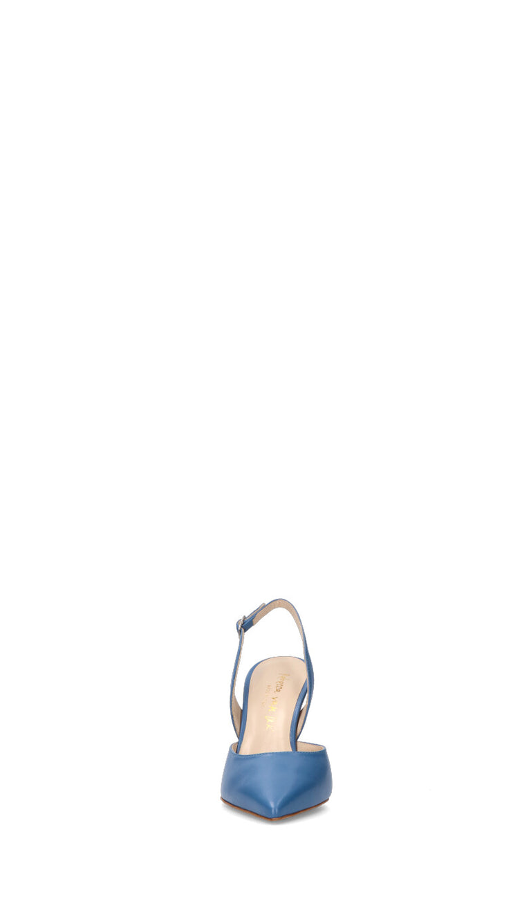 REBECCA VAN DICK Slingback donna cerulea in pelle