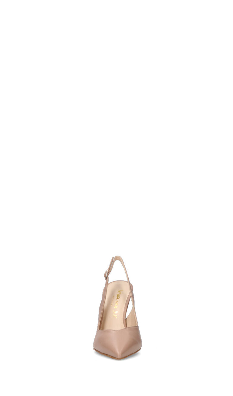 REBECCA VAN DIK Slingback donna rosa in pelle