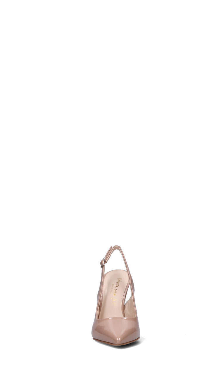 REBECCA VAN DICK Slingback donna beige in pelle