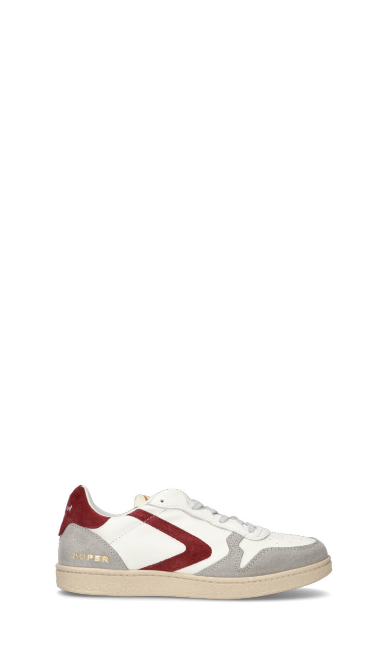 VALSPORT SUPER Sneaker uomo bianca/bordeaux in suede