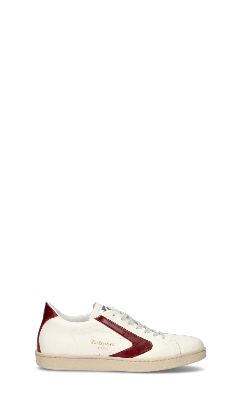 VALSPORT TOURNAMENT Sneaker uomo bianca/bordeaux in pelle