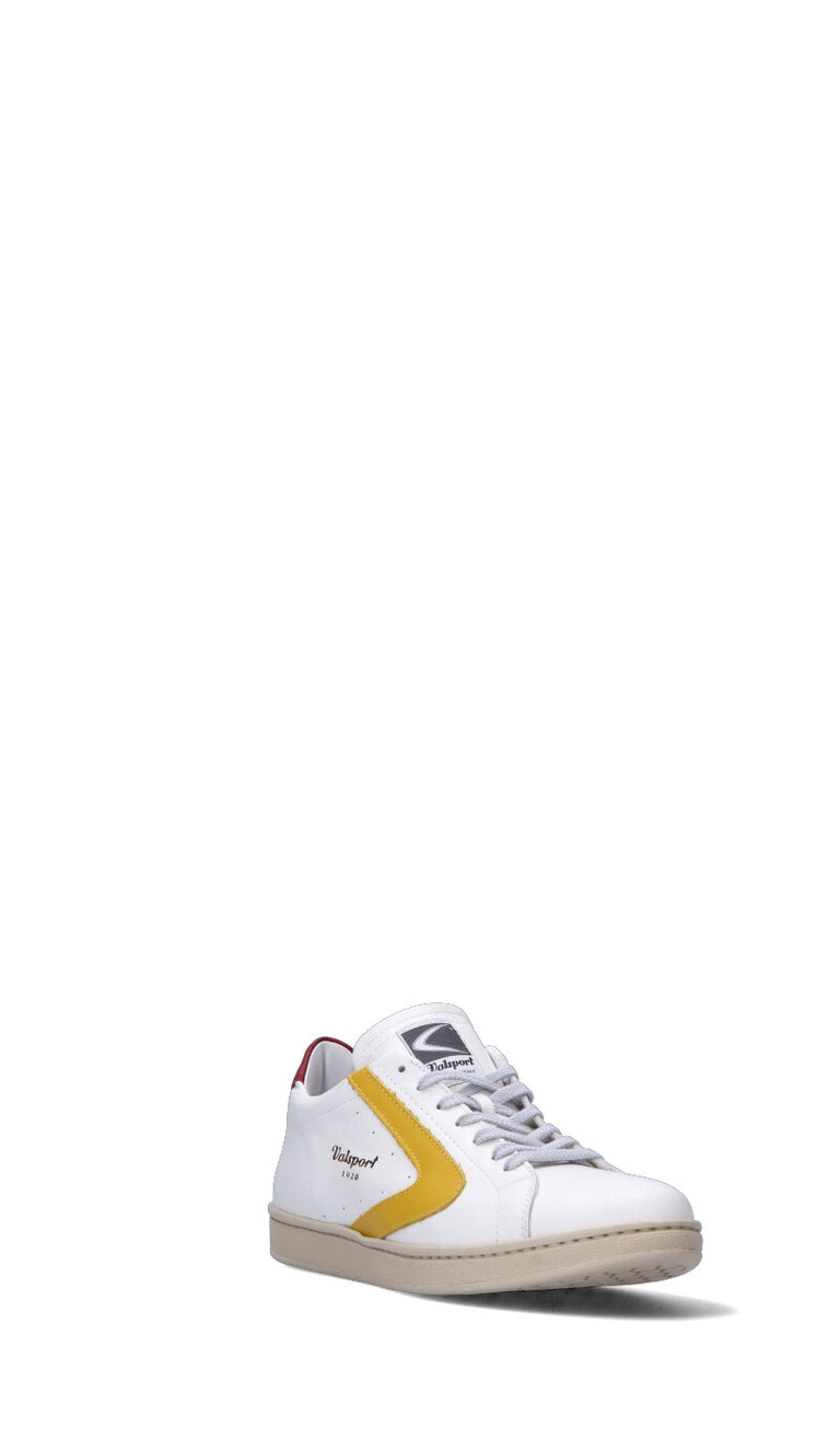 VALSPORT Sneaker uomo bianca/gialla in pelle