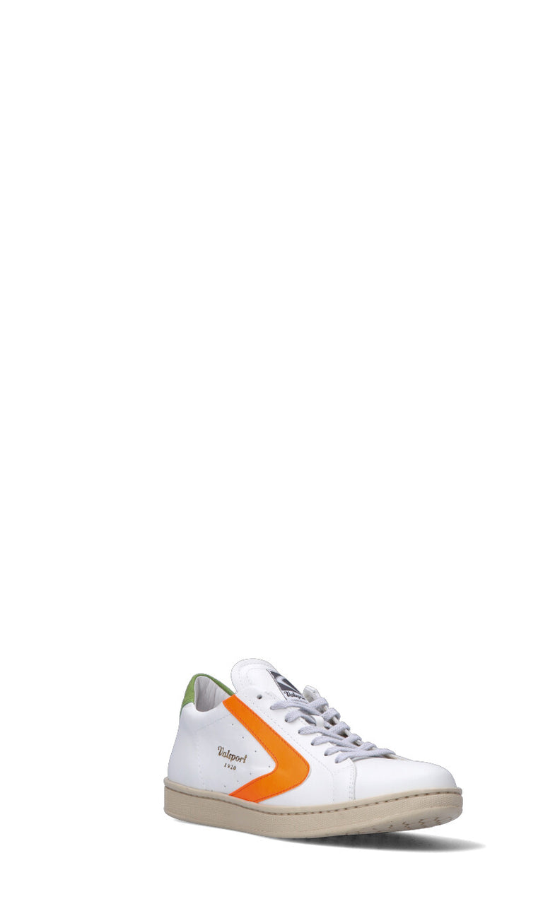 VALSPORT Sneaker uomo bianca/arancio in pelle