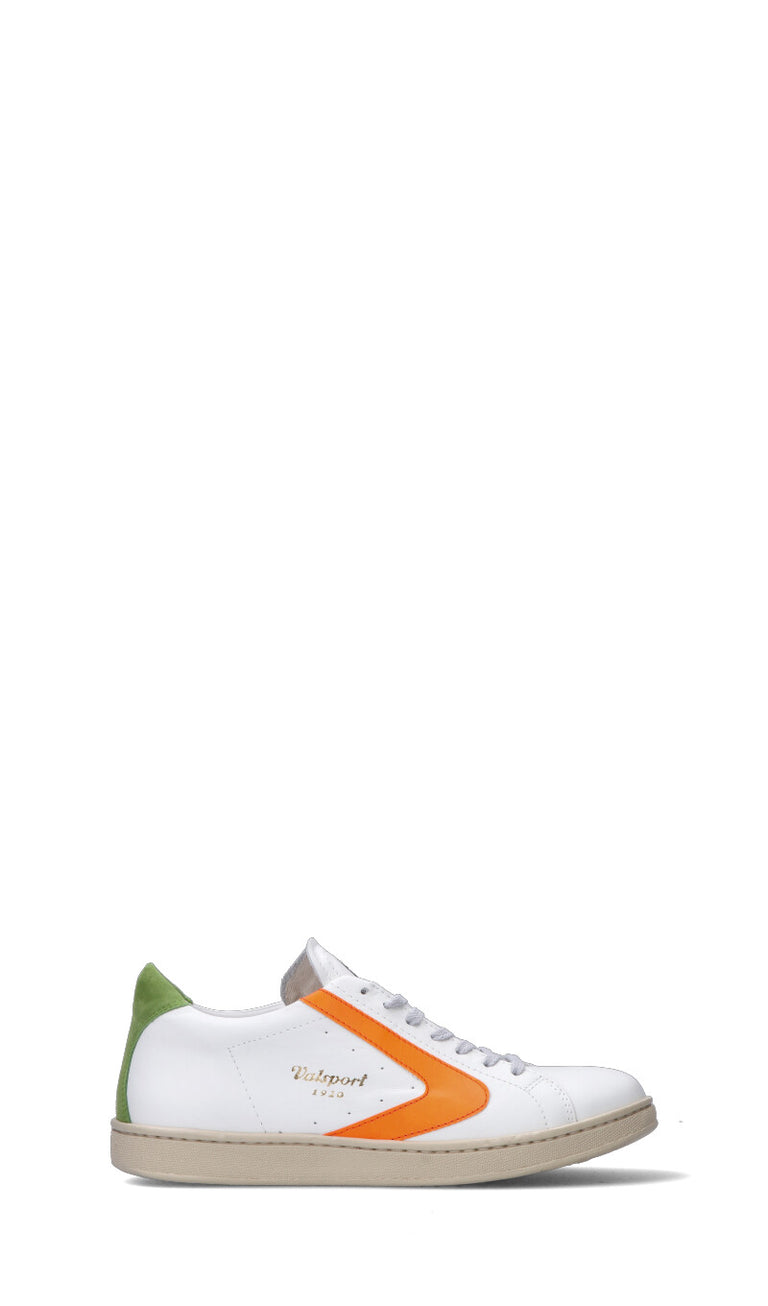 VALSPORT Sneaker uomo bianca/arancio in pelle