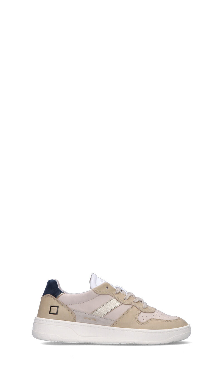 D.A.T.E. COURT COLORED Sneaker donna beige/nera in pelle