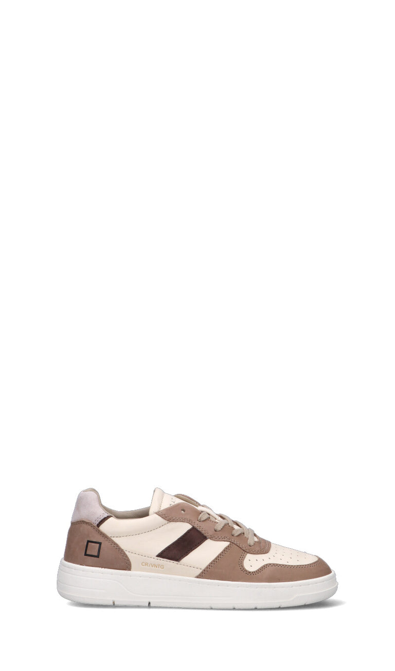 D.A.T.E. Sneaker donna bianca/panna in pelle