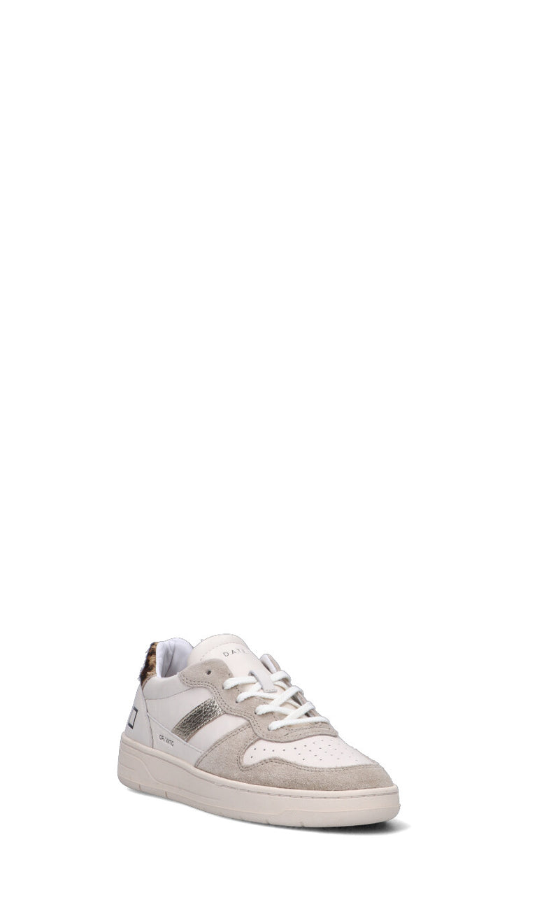 D.A.T.E. Sneaker donna bianca/beige in pelle