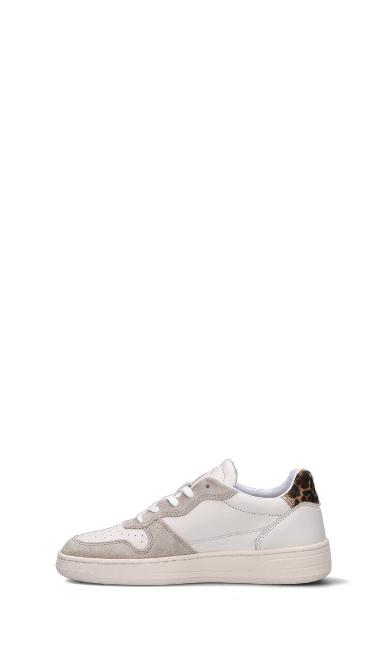 D.A.T.E. Sneaker donna bianca/beige in pelle