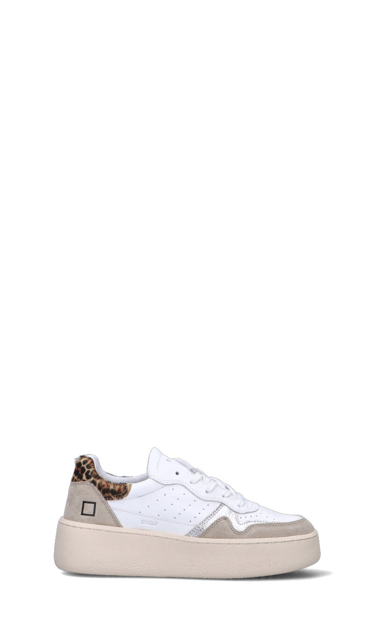 D.A.T.E. Sneaker donna bianca/beige in pelle