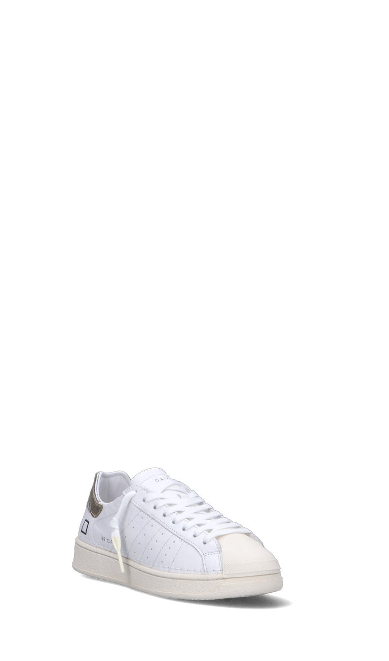 D.A.T.E. - BASE Sneaker donna bianca/platino in pelle