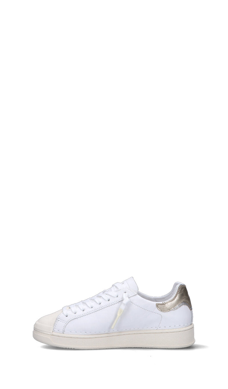 D.A.T.E. - BASE Sneaker donna bianca/platino in pelle