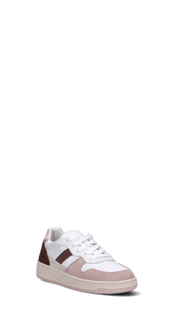 D.A.T.E. - COURT 2.0 Sneaker donna bianca/rosa in pelle