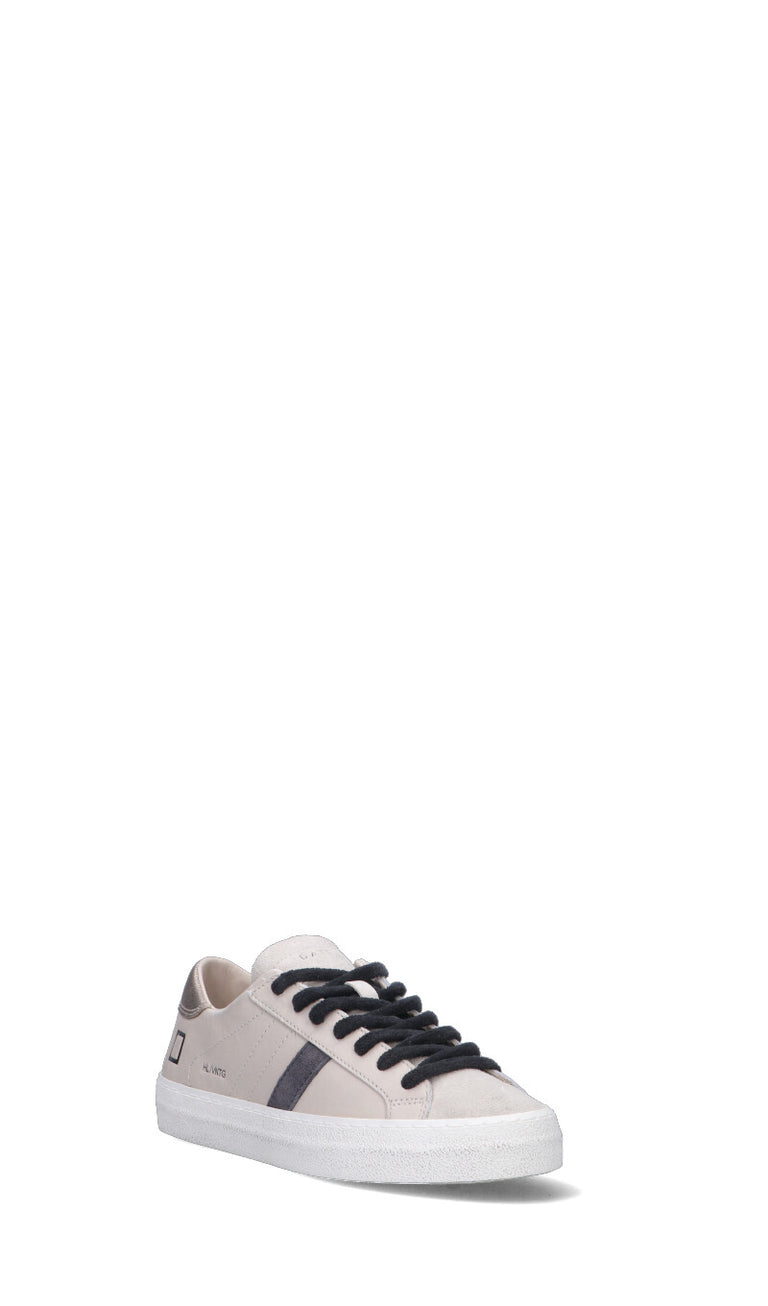 D.A.T.E. - HILL LOW Sneaker donna avorio in pelle