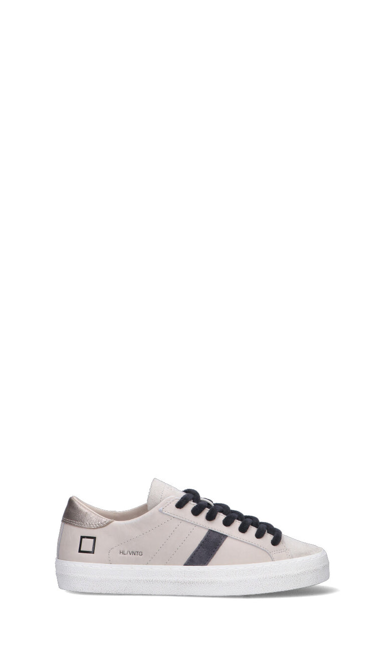 D.A.T.E. - HILL LOW Sneaker donna avorio in pelle