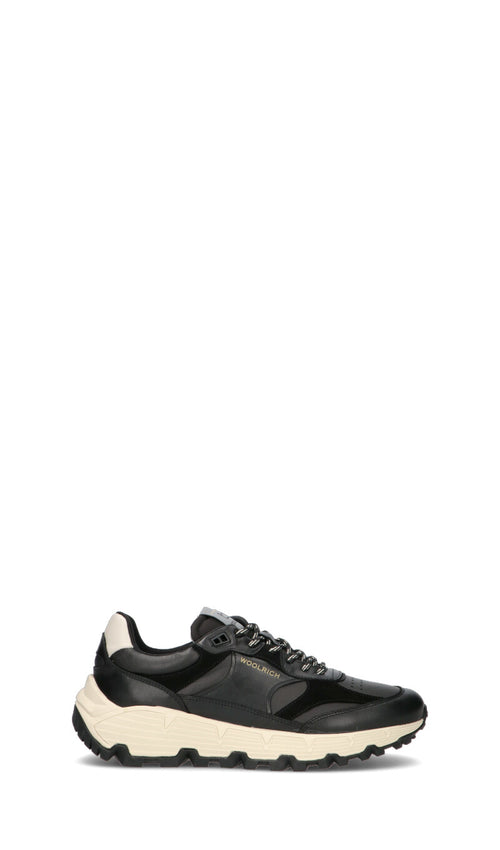 WOOLRICH Sneaker uomo nera in pelle