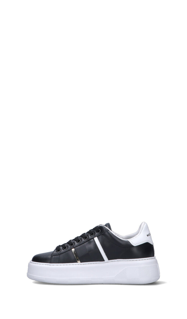 WOOLRICH Sneaker donna nera in pelle